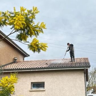 Nettoyage et démoussage toiture
